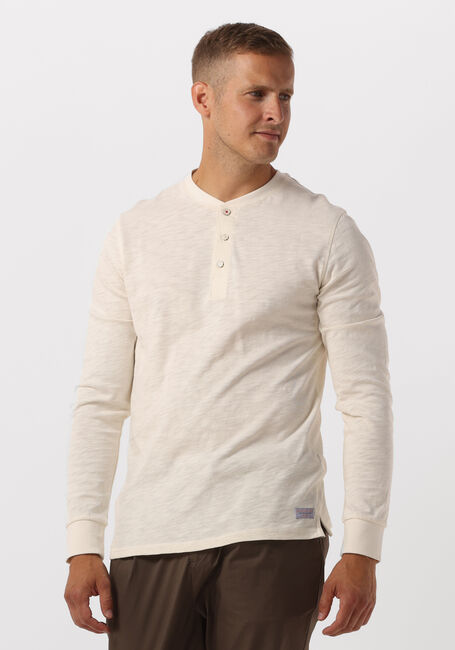 Nicht-gerade weiss SCOTCH & SODA Langarmshirts SLUB HENLEY LONG SLEEVE TEE - large