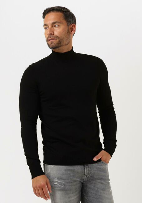 Schwarze PUREWHITE Rollkragenpullover ESSENTIAL KNIT MOCKNECK LS - large