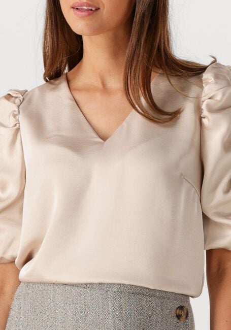 Beige NEO NOIR Blusen ELBA HEAVY SATEEN BLOUSE - large