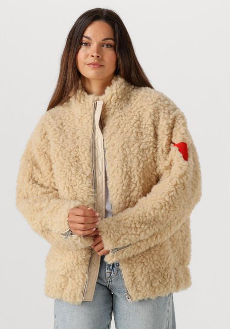 Beige ALIX THE LABEL Teddy-Jacke LADIES WOVEN TEDDY COAT - large