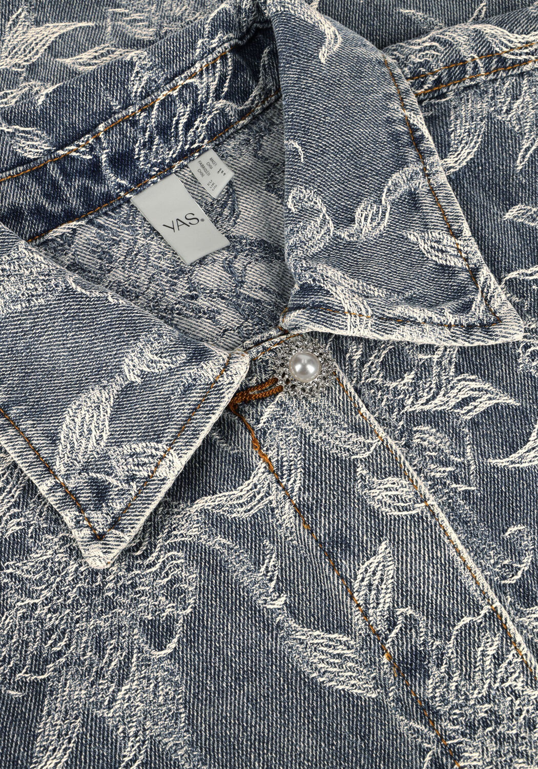 Graue Y.A.S. Maxikleid YASFLAMERA SS DENIM SHIRT DRESS - large