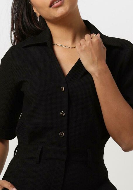 Schwarze VANILIA Jumpsuit WAFEL SHORTSLEEVE - large