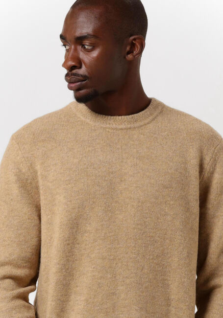 Camelfarbene SCOTCH & SODA Pullover SOFT KNIT MELANGE CREWNECK PULL - large