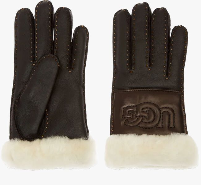 Schwarze UGG Handschuhe SHEEPSKIN LOGO GLOVE - large