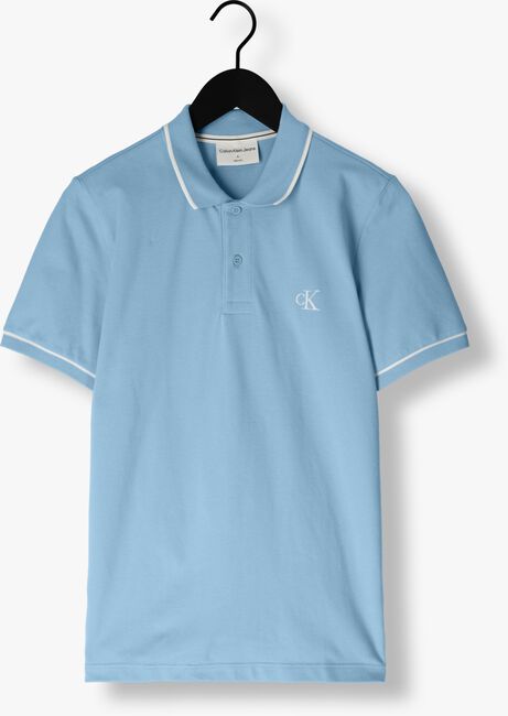 Hellblau CALVIN KLEIN Polo-Shirt TIPPING SLIM POLO - large