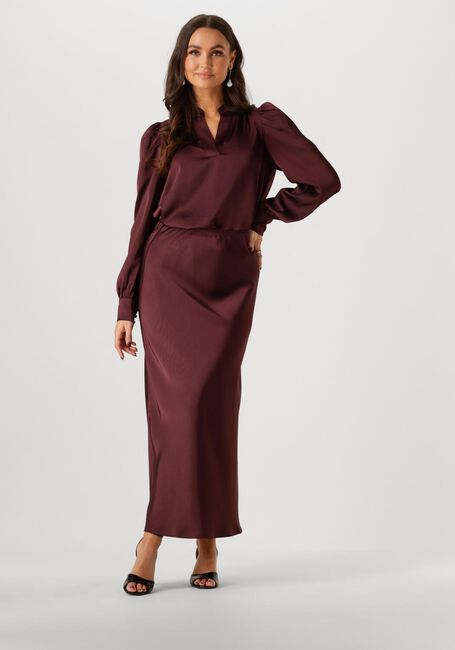 Bordeaux NEO NOIR Maxirock VICKY HEAVY SATEEN SKIRT - large