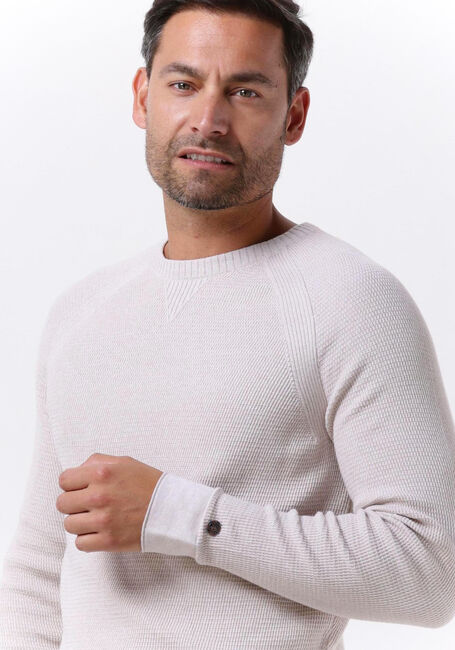 Beige CAST IRON Pullover R-NECK COTTON MOULINE SLUB - large