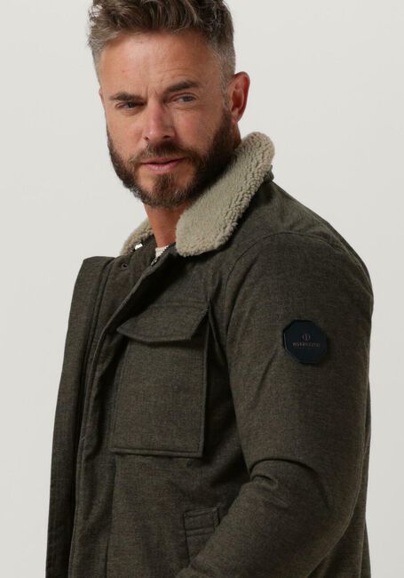 Grüne DSTREZZED Jack CARPENTER WOOL LT. MELANGE - large