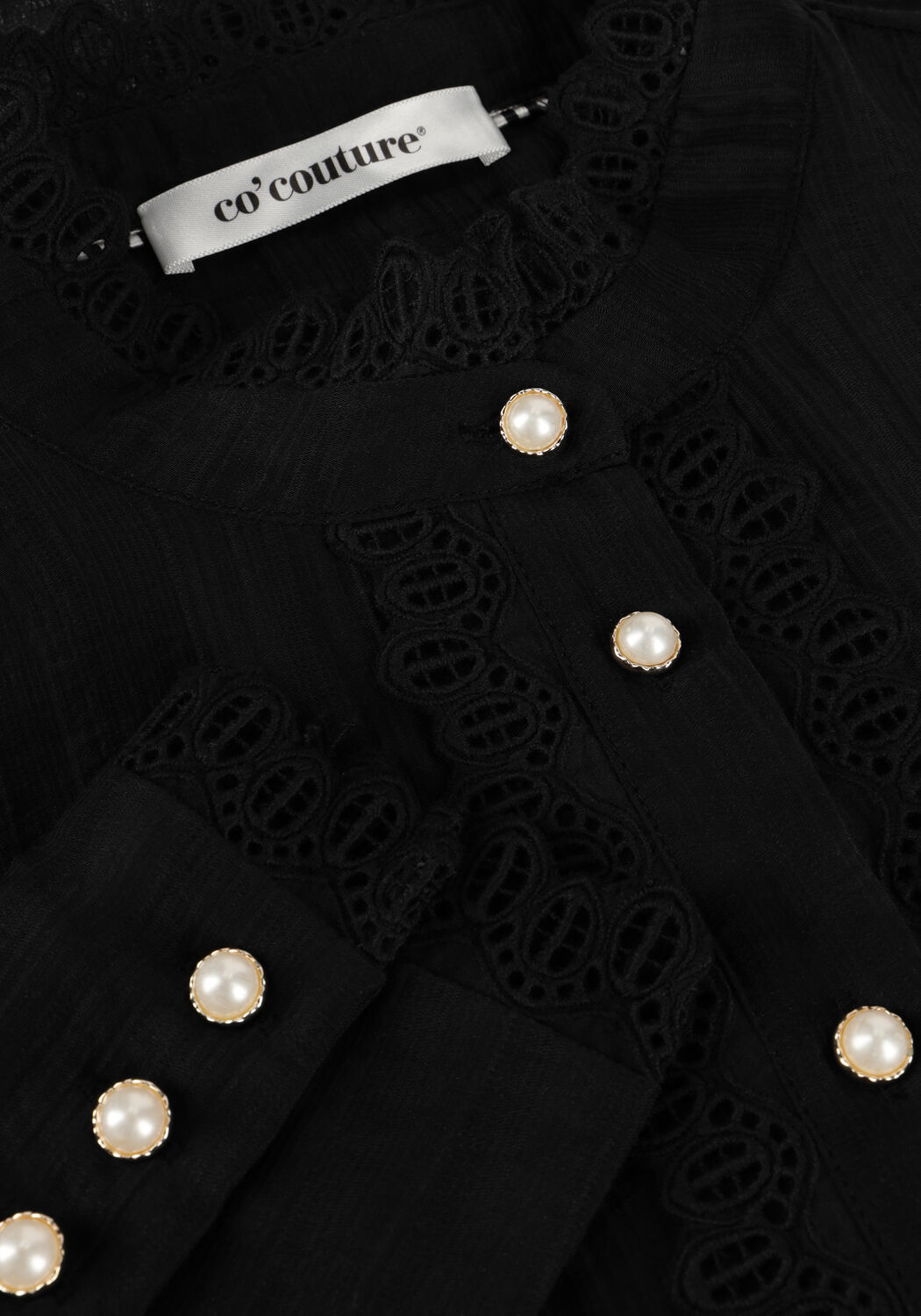 Schwarze CO'COUTURE Blusen ANGIE ANGLAISE SHIRT - large