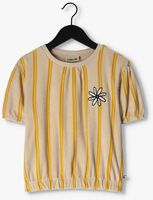 Ocker CARLIJNQ T-shirt STRIPES YELLOW - PUFFED SLEEVES SHIRT WT PRINT