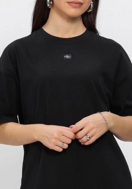Schwarze CALVIN KLEIN Midikleid SS WOVEN LABEL OVERSIZED TEE DRE - large