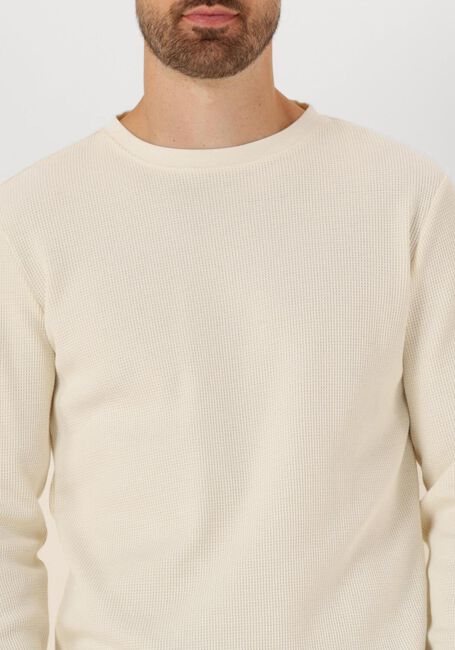 Ecru ANERKJENDT Polos & T-Shirts AKKIKKI L/S WAFFLE TEE - large
