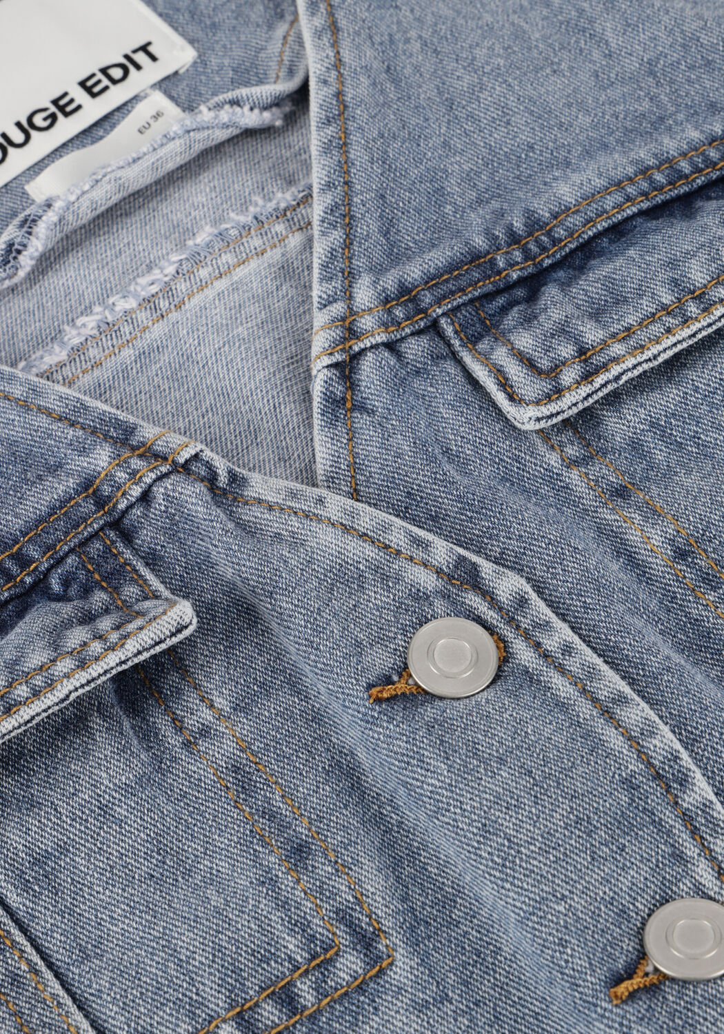 Blaue ROUGE EDIT Gilet ROUJOLIE DENIM WAISTCOAT - large