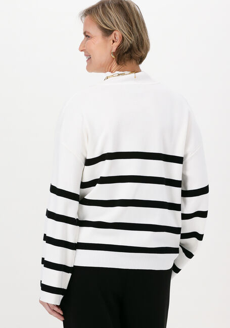 Ecru NEO NOIR Pullover ENA STRIPE KNIT BLOUSE - large
