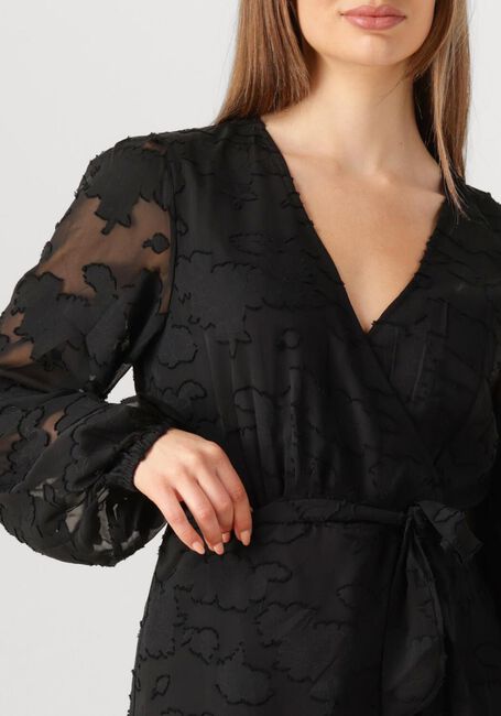 Schwarze AAIKO Minikleid ELOISE CHIFFON FLOWER PES 509 - large