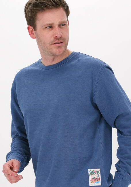 Blaue SCOTCH & SODA Sweatshirt GARMENT-DYED INTERLOCK FELPA SWEATSHIRT - large