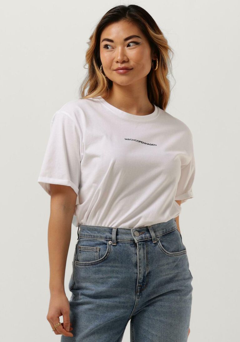 weiße msch copenhagen t-shirt terina organic small logo tee