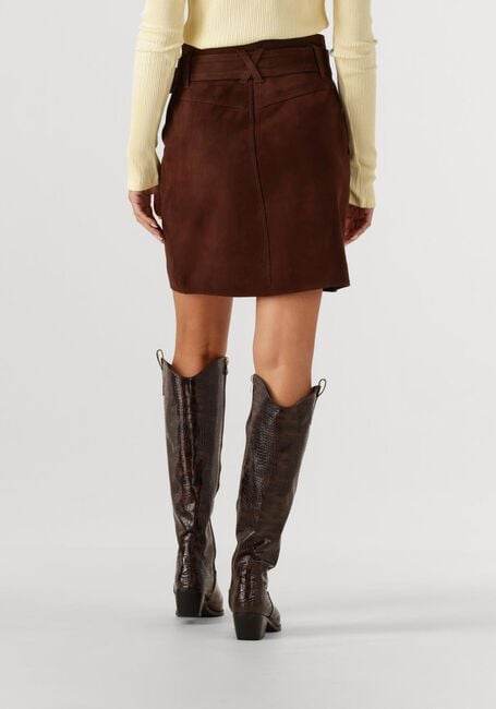 Braune ROUGE EDIT Minirock ROUERNA HW SHORT SUEDE SKIRT - large