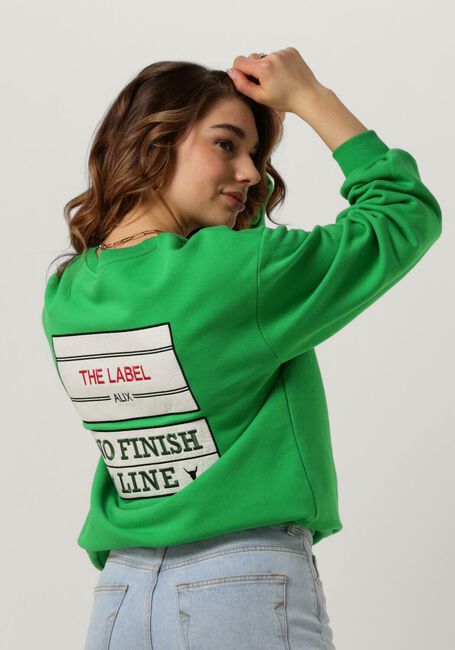 Gr&uuml;ne ALIX THE LABEL Sweatshirt LADIES KNITTED PATCH SWEATER - large