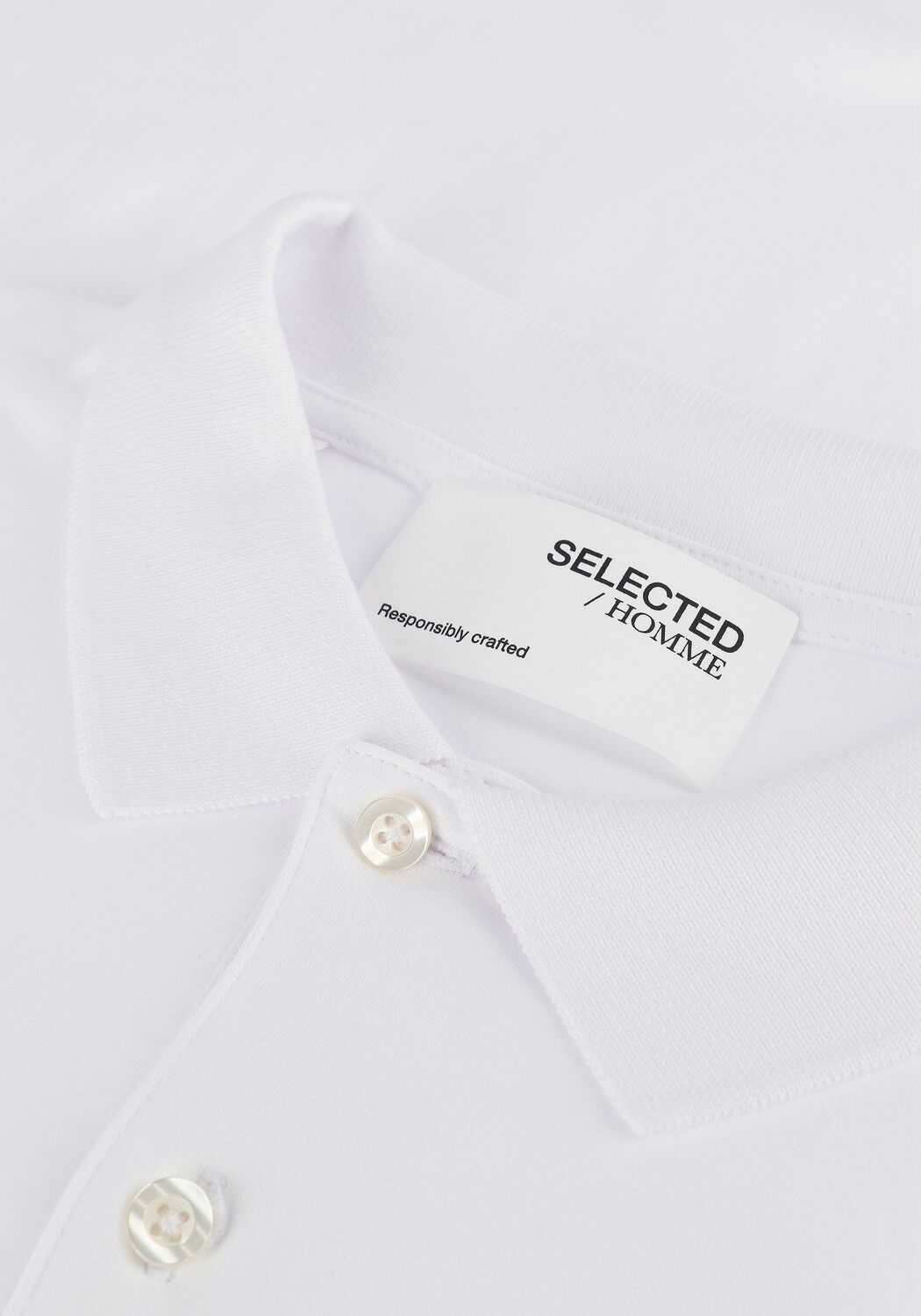 Wei&szlig;e SELECTED MEN Polo-Shirt SLHPARIS SS POLO B NOOS - large