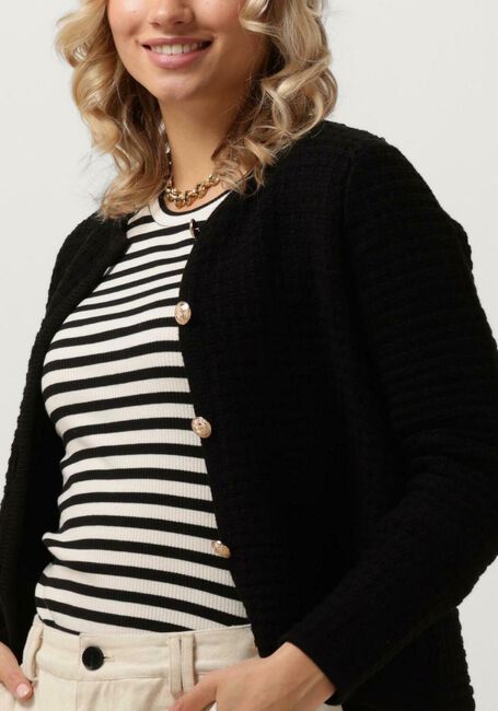 Schwarze NEO NOIR Strickjacke LIMONE KNIT JACKET - large