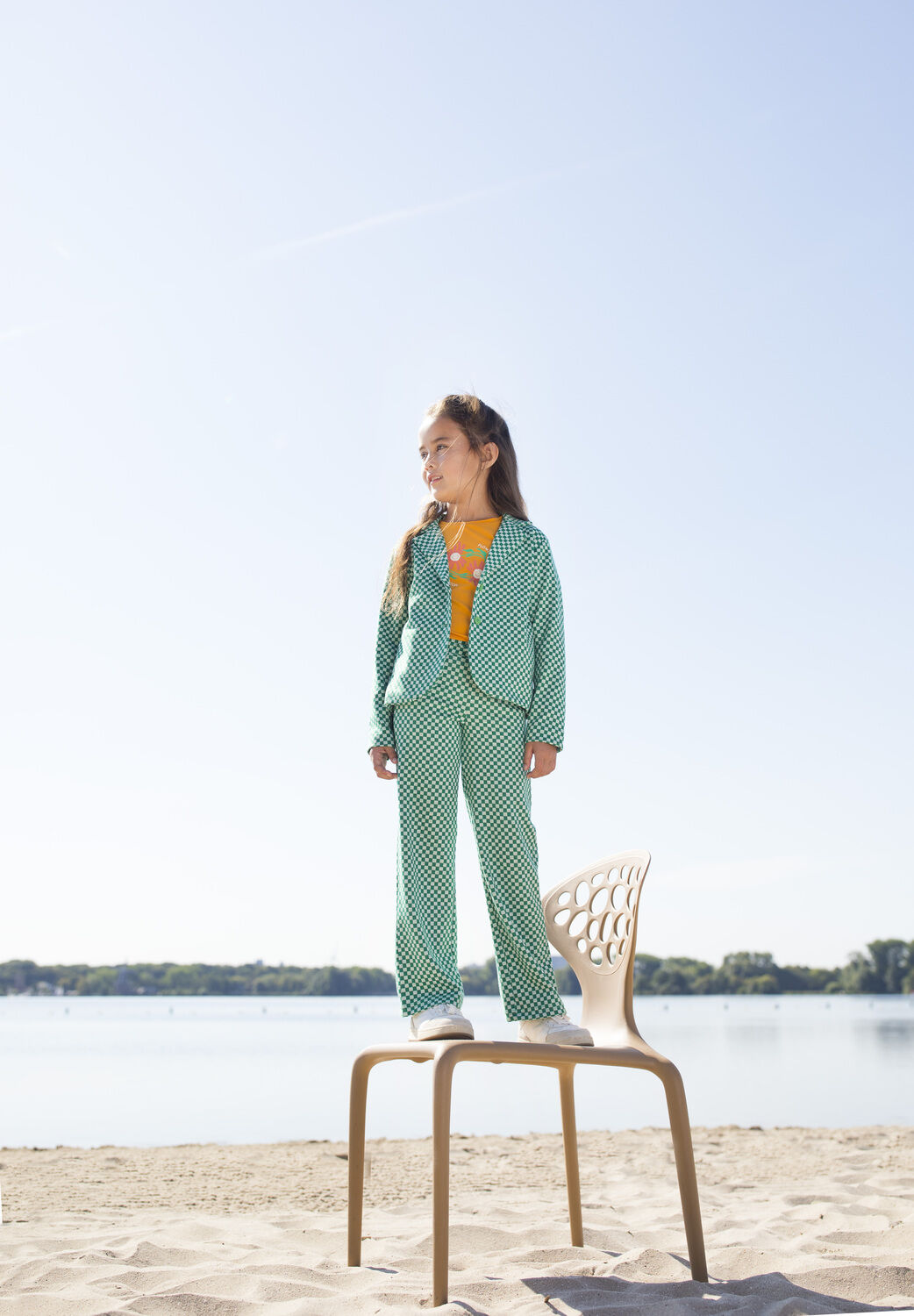 Gr&uuml;ne MOODSTREET Blazer BLAZER IN CHECK JACQUARD KNIT CHECK - large