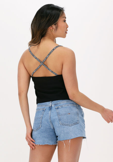 Schwarze TOMMY JEANS Top TJW ESSENTIAL STRAPPY TOP - large