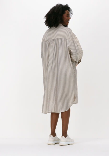Beige SUMMUM Midikleid SHIRT DRESS PINSTRIPE - large