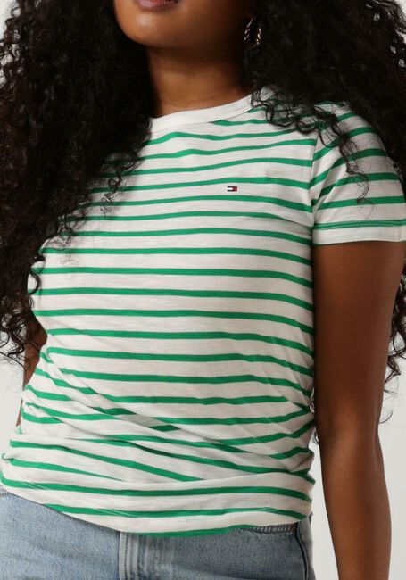Grüne TOMMY HILFIGER T-shirt 1985 SLIM SLUB C-NK - large