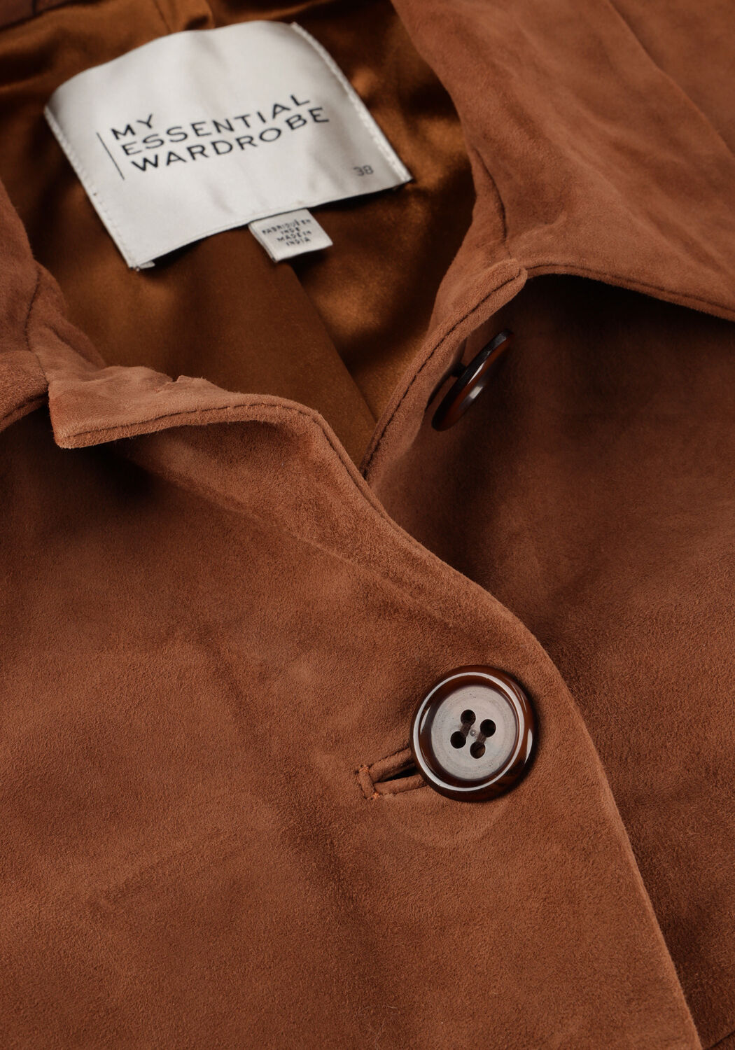 Braune MY ESSENTIAL WARDROBE Lederjack PETRAMW SUEDE JACKET - large