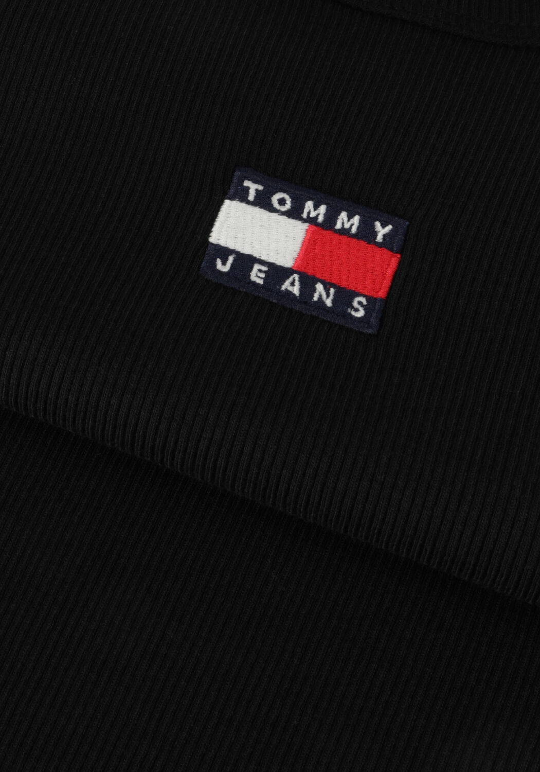 Schwarze TOMMY JEANS T-shirt TWJ SLIM BADGE RIB TEE - large