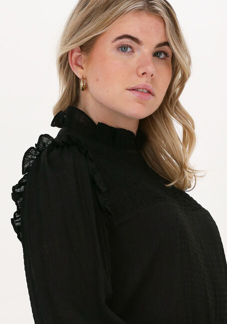 Schwarze NEO NOIR Blusen MELINDA SOLID BLOUSE - large