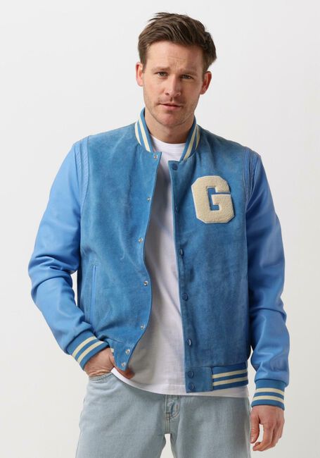 Blaue GOOSECRAFT Lederjack GC MELROSE BOMBER - large