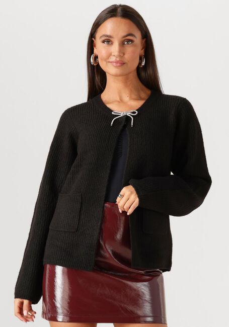 Schwarze MOVES Strickjacke KATHERINE CARDIGAN 2579 - large