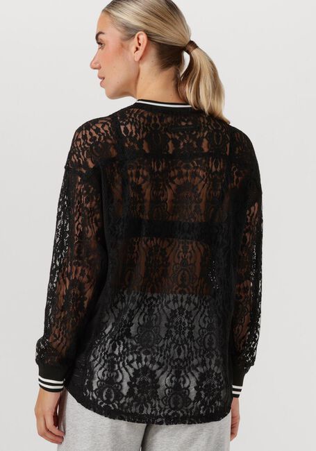 Schwarze HAUTE L'AMITIÉ Top LACE LS FOOTBALL BLOUSE - large