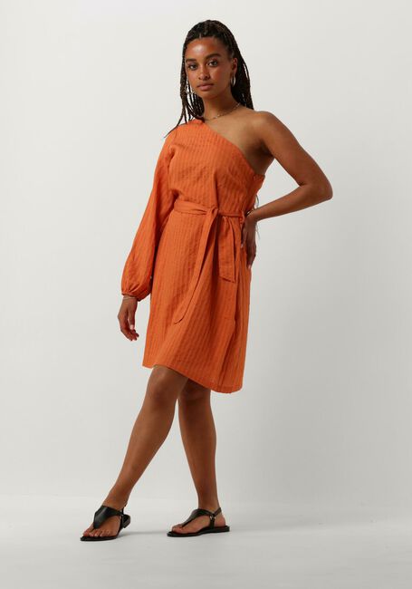 Orangene ANOTHER LABEL Minikleid DUA DRESS L/S - large