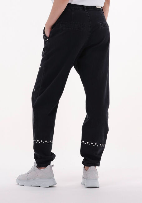 Schwarze ALIX THE LABEL Straight leg jeans LADIES WOVEN STUDDED JEANS - large