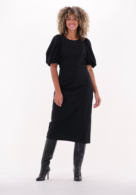Schwarze MSCH COPENHAGEN Midikleid NORIEL SS DRESS - large