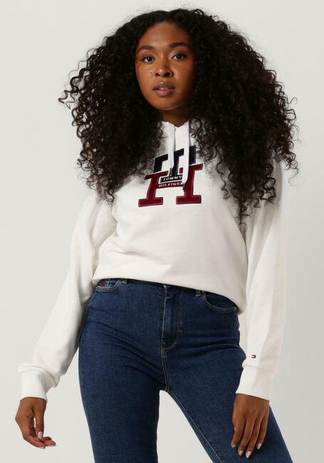 Beige TOMMY HILFIGER Sweatshirt LARGE MONOGRAM TH HOODIE - large