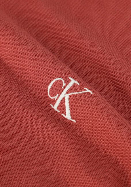 Rote CALVIN KLEIN Polo-Shirt TIPPING SLIM POLO - large