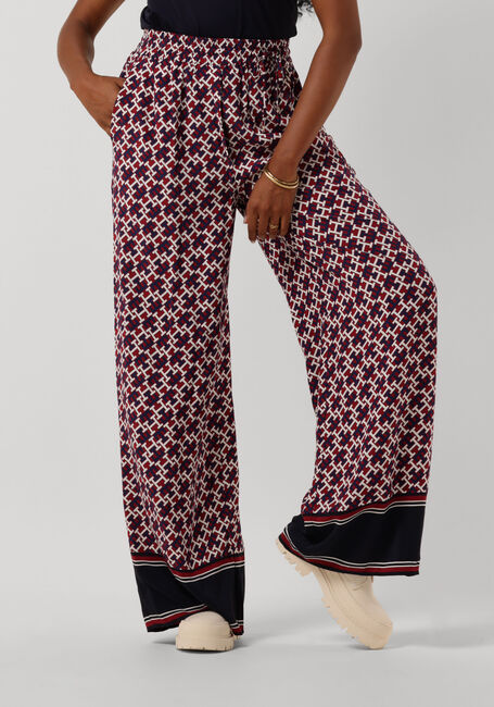 Rote TOMMY HILFIGER Weite Hose MONOGRAM PULL ON PANT - large