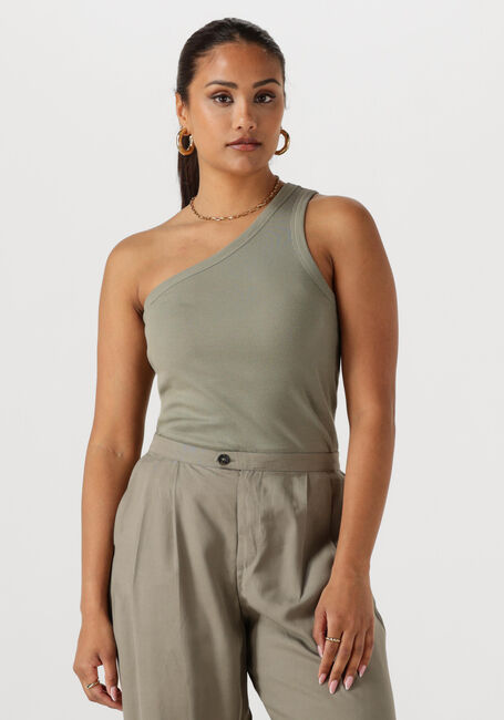 Olive SELECTED FEMME Top SLFANNA ONE SHOULDER TOP - large