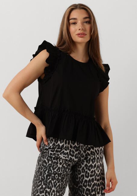 Schwarze CO'COUTURE Top ELLIE FRILL TOP - large