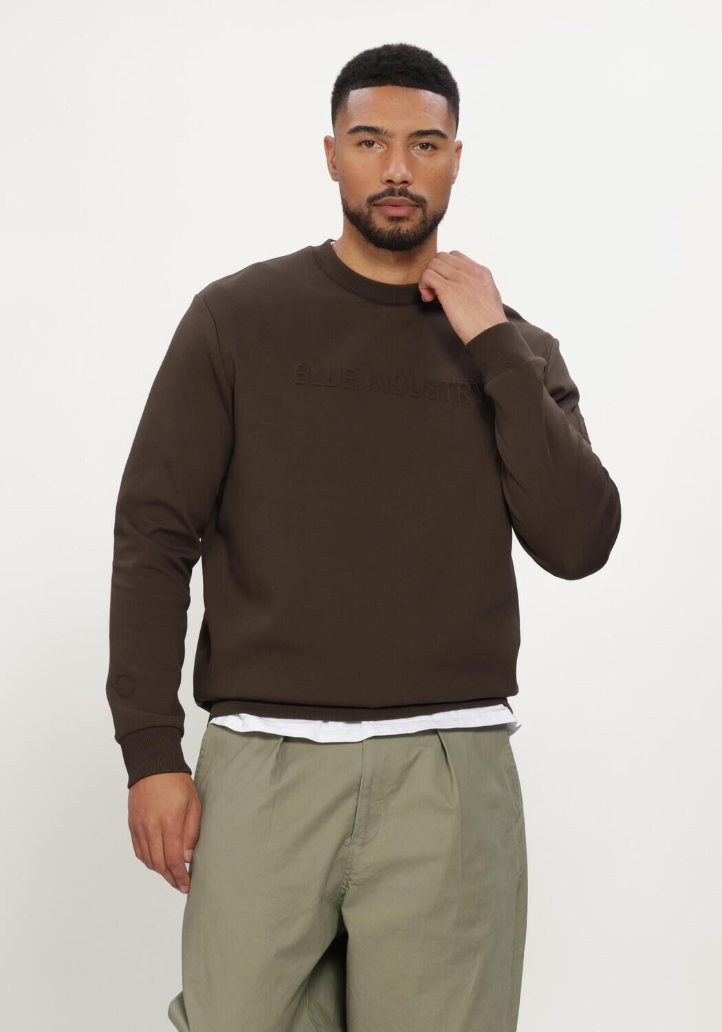 Braune BLUE INDUSTRY Sweatshirt SWEATER