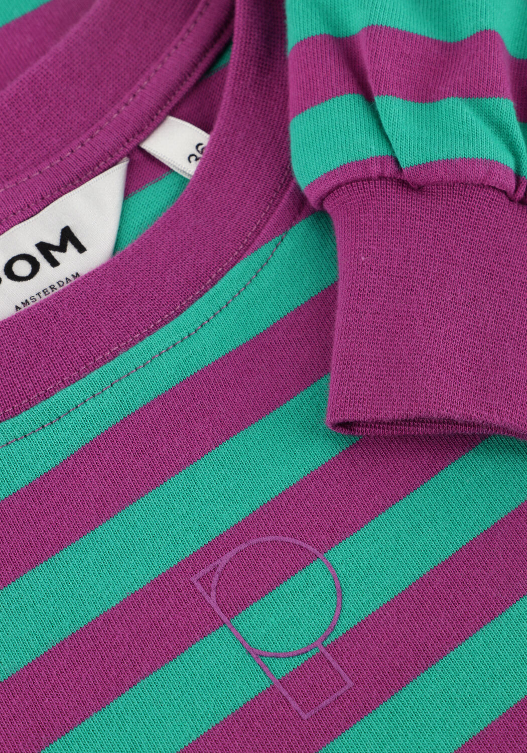 Mehrfarbige/Bunte POM AMSTERDAM Tops & T-shirts LONGSLEEVE STRIPED PURPLE GREEN - large