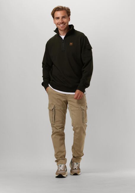 Grüne PME LEGEND Pullover HALF ZIP COLLAR INTERLOCK JERSEY - large