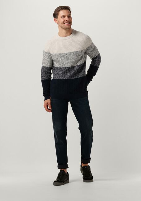 Dunkelblau CAST IRON Pullover CREWNECK CASUAL STRIPE CREWNECK - large