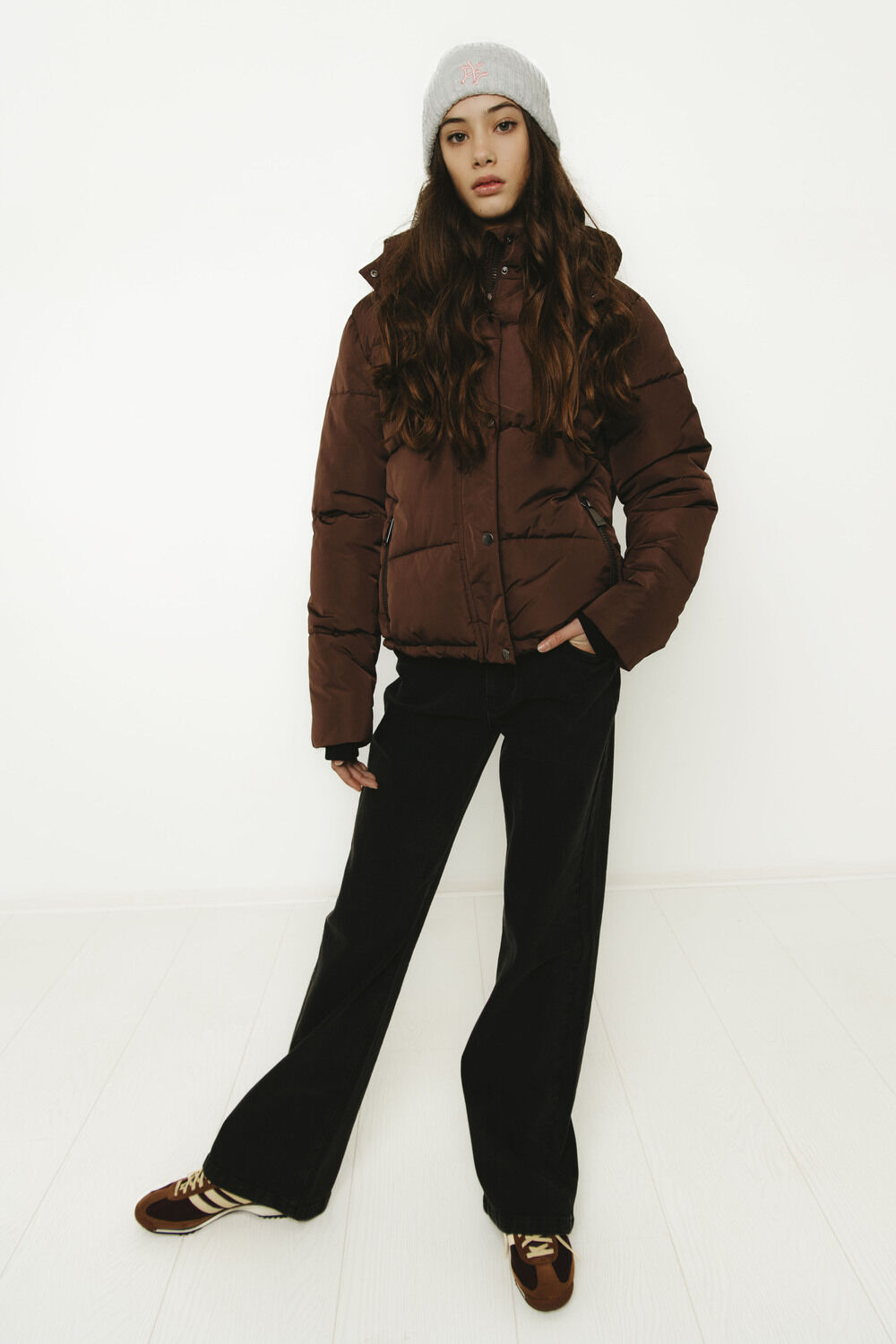 Braune FRANKIE & LIBERTY Wattierte Jack TAVIA PERFECT PUFFER - large