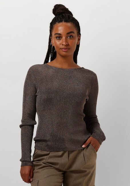 Graue GESTUZ T-shirt SILVIGZ DEEP BACK BLOUSE - large