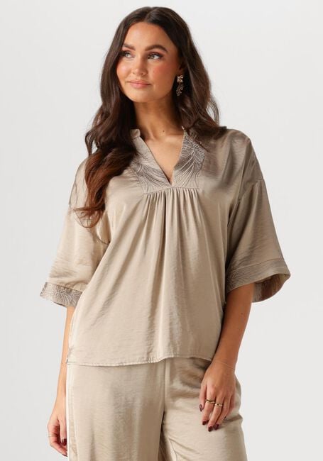 Braune NUKUS Top NINA TOP SILKY - large
